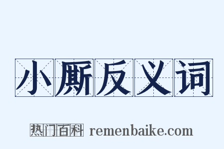 小厮反义词是什么意思的图片